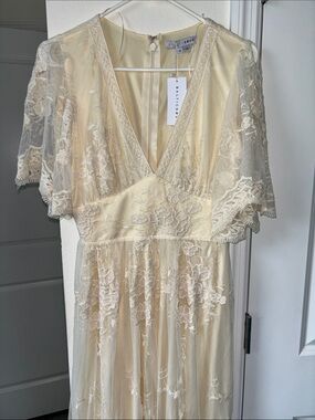 Baltic Born Cream Lace Maxi Dress